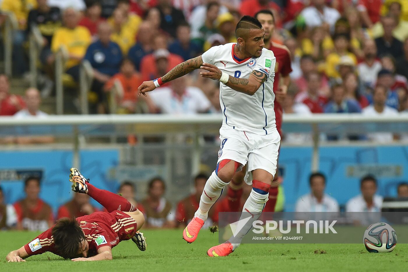 The 2014 FIFA World Cup. Spain vs. Chile