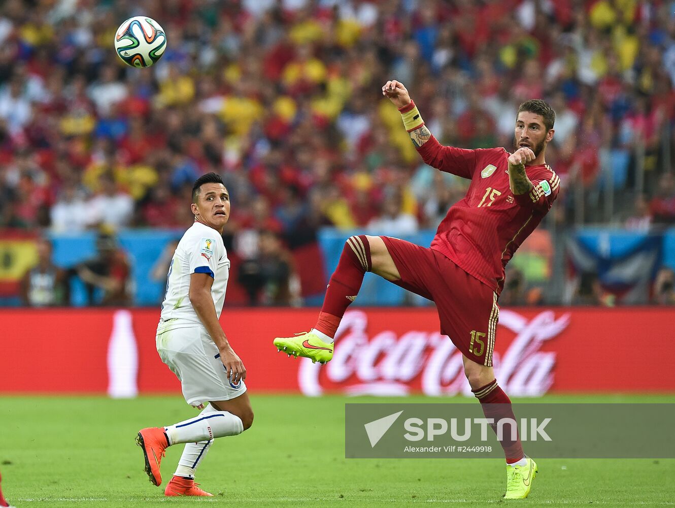 The 2014 FIFA World Cup. Spain vs. Chile