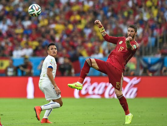 The 2014 FIFA World Cup. Spain vs. Chile