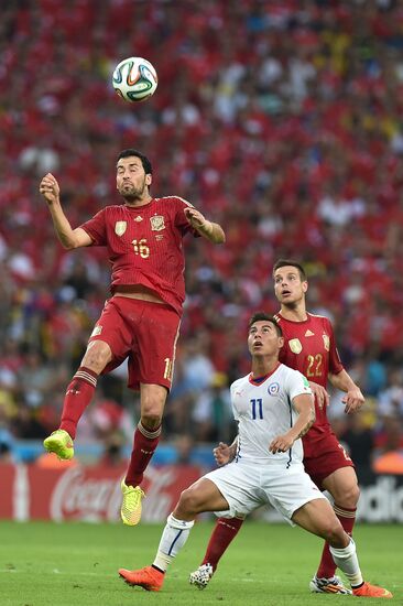 The 2014 FIFA World Cup. Spain vs. Chile
