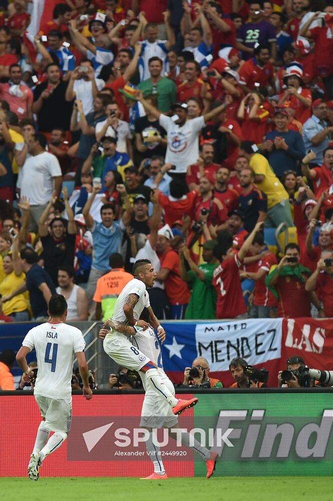 The 2014 FIFA World Cup. Spain vs. Chile