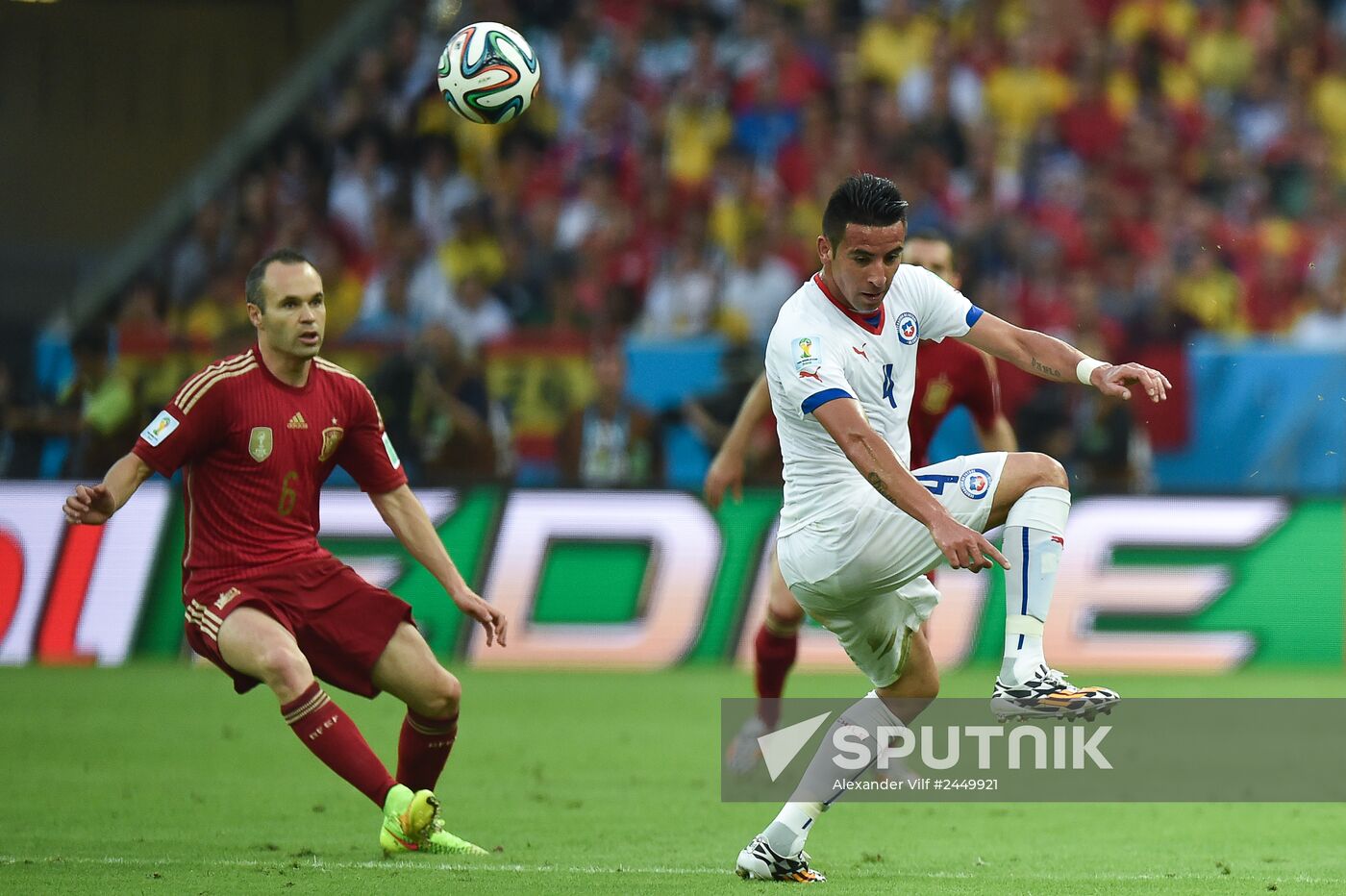 The 2014 FIFA World Cup. Spain vs. Chile