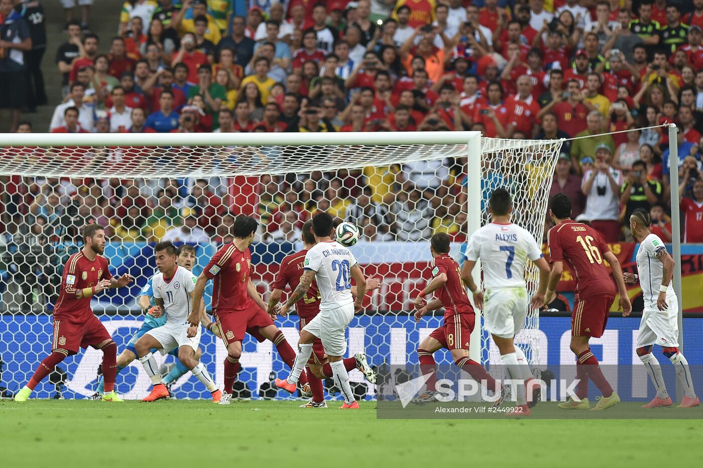 The 2014 FIFA World Cup. Spain vs. Chile