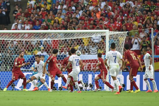 The 2014 FIFA World Cup. Spain vs. Chile