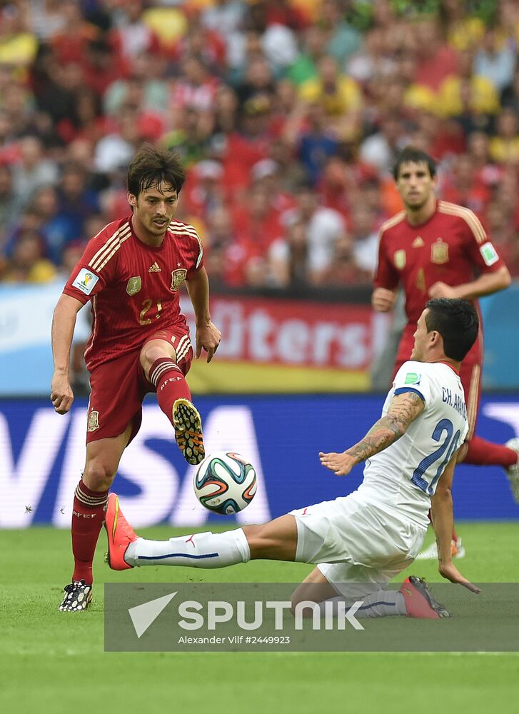 The 2014 FIFA World Cup. Spain vs. Chile