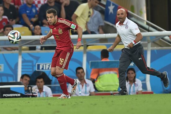 The 2014 FIFA World Cup. Spain vs. Chile