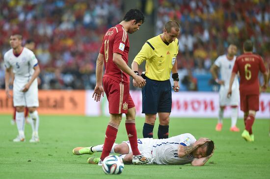 The 2014 FIFA World Cup. Spain vs. Chile