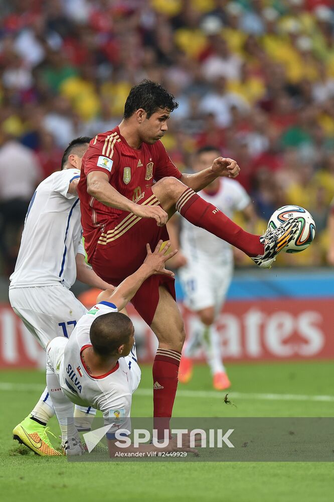The 2014 FIFA World Cup. Spain vs. Chile
