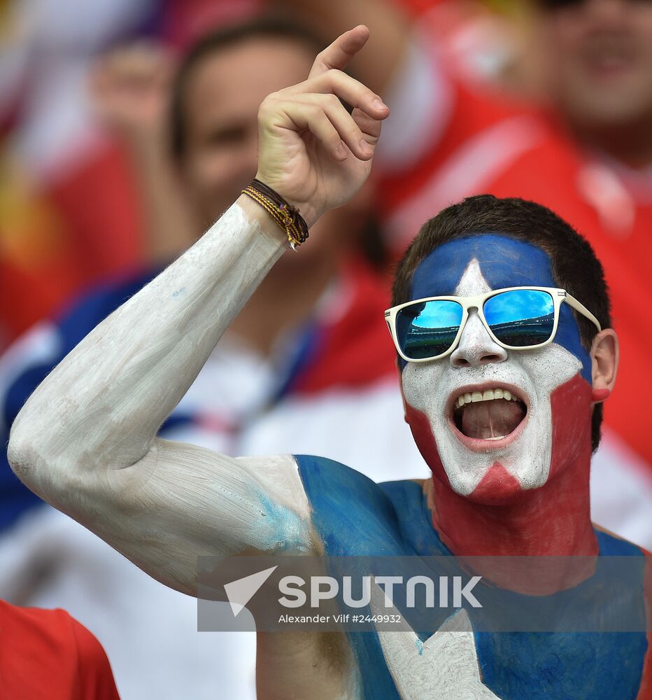 The 2014 FIFA World Cup. Spain vs. Chile