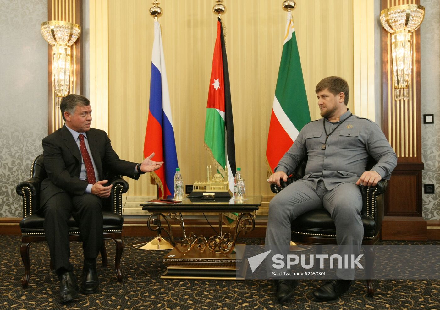 King Abdullah II of Jordan visits Chechnya