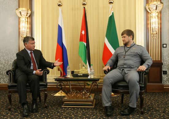 King Abdullah II of Jordan visits Chechnya