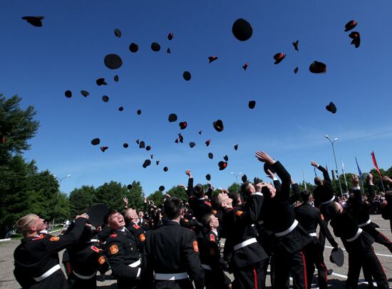 Graduation party at Ussuriysk Suvorov military school