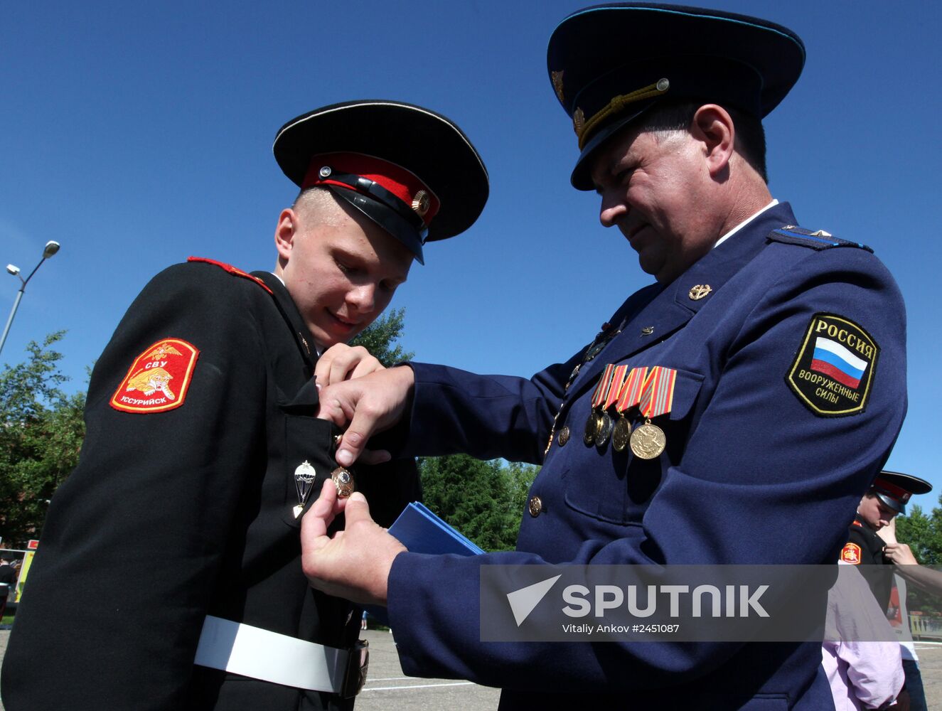 Graduation party at Ussuriysk Suvorov military school