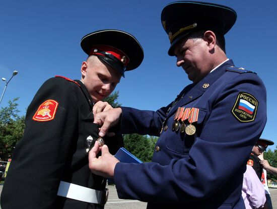 Graduation party at Ussuriysk Suvorov military school