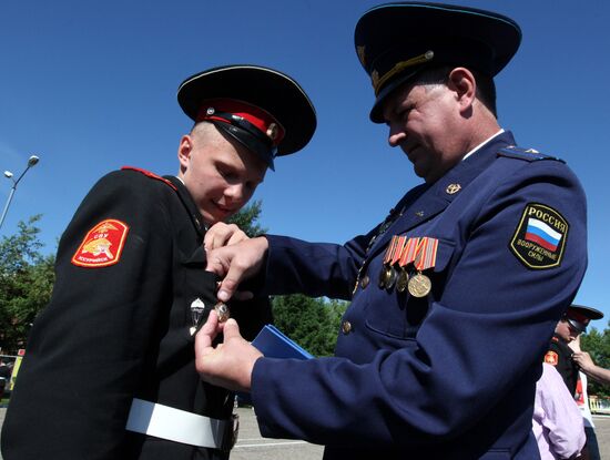 Graduation party at Ussuriysk Suvorov military school