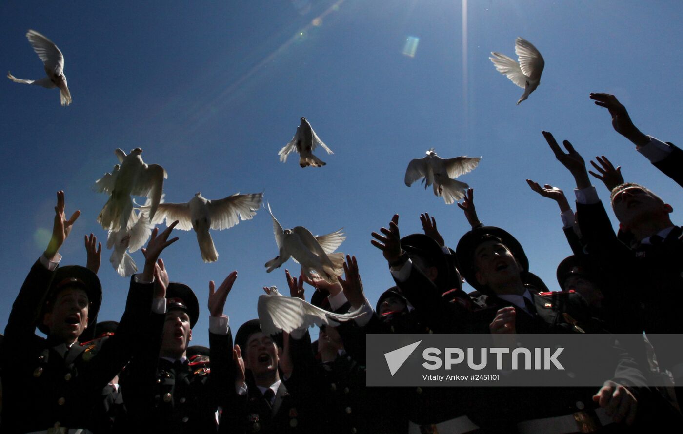 Graduation party at Ussuriysk Suvorov military school