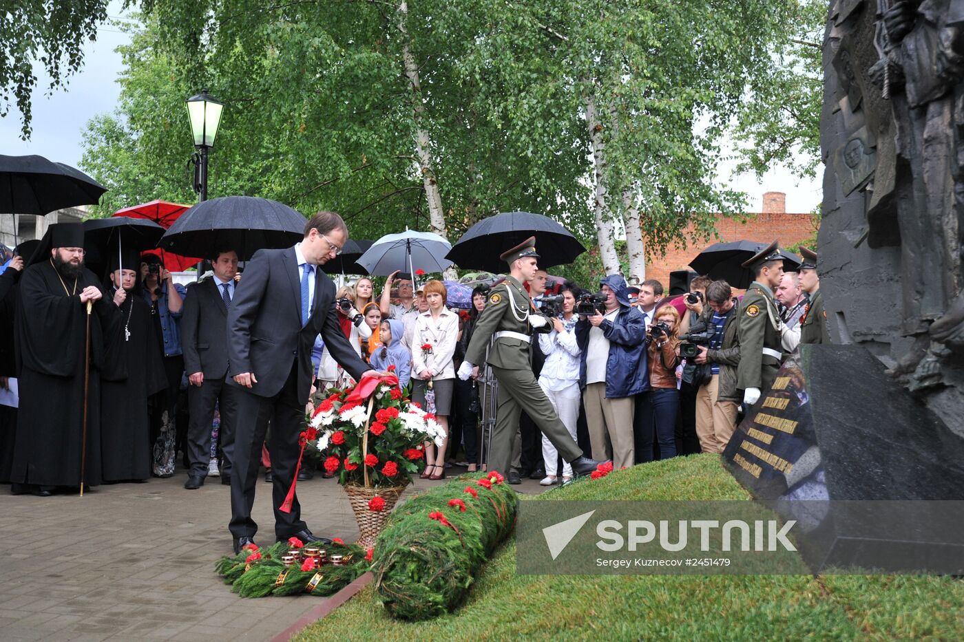 Opening of memorial to victims of Dulag-184 German transit camp in Vyazma