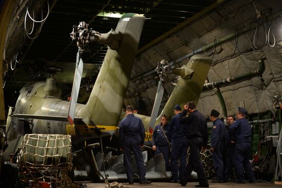 Ruslan aircraft conducts unique transfer of helicopters to Central Military District