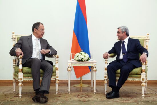 Russia's Foreign Minister Sergei Lavrov visits Armenia
