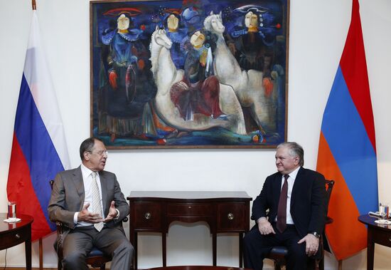 Russia's Foreign Minister Sergei Lavrov visits Armenia