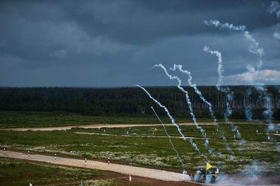 All-army stage of Tank Biathlon 2014 competition
