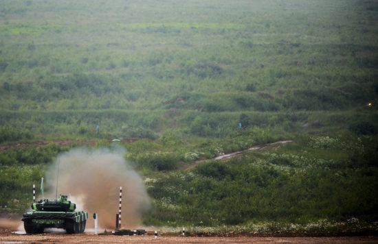 All-army stage of Tank Biathlon 2014 competition