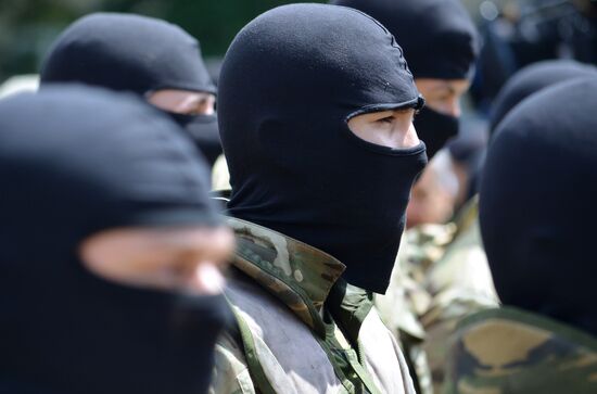 Recruits sworn in for Azov Battalion in Kiev