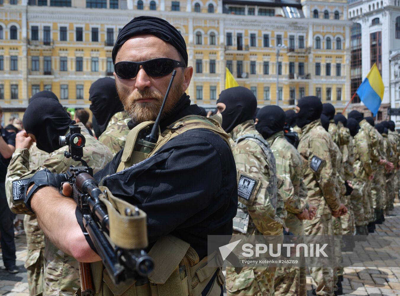 Recruits sworn in for Azov Battalion in Kiev
