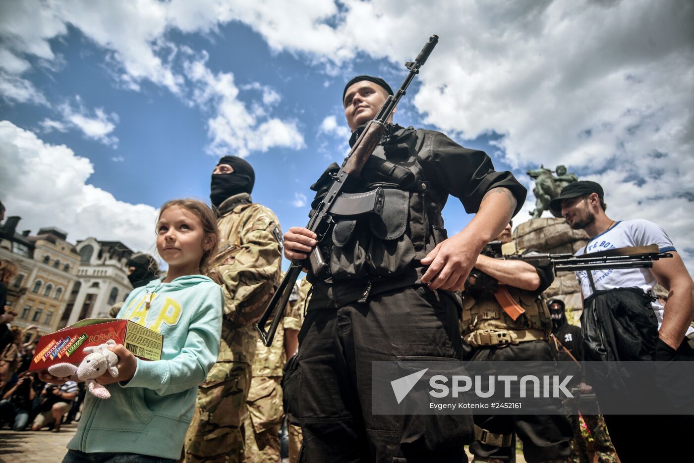 Recruits sworn in for Azov Battalion in Kiev