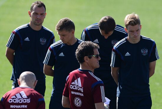 Football. FIFA World Cup. Training session of Russian team
