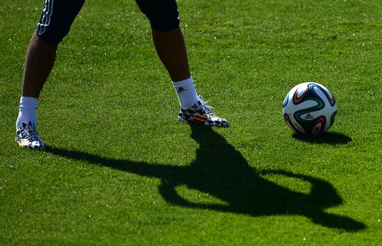 Football. FIFA World Cup. Training session of Russian team