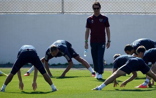 Football. FIFA World Cup. Training session of Russian team