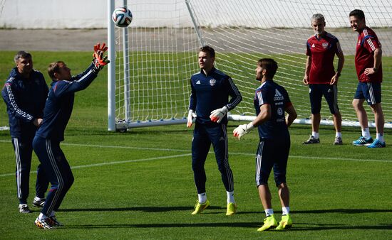 Football. FIFA World Cup. Training session of Russian team
