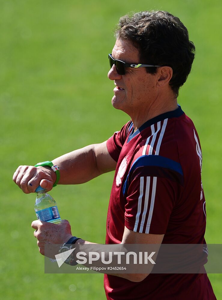 Football. FIFA World Cup. Training session of Russian team
