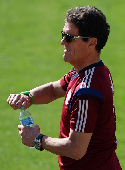 Football. FIFA World Cup. Training session of Russian team