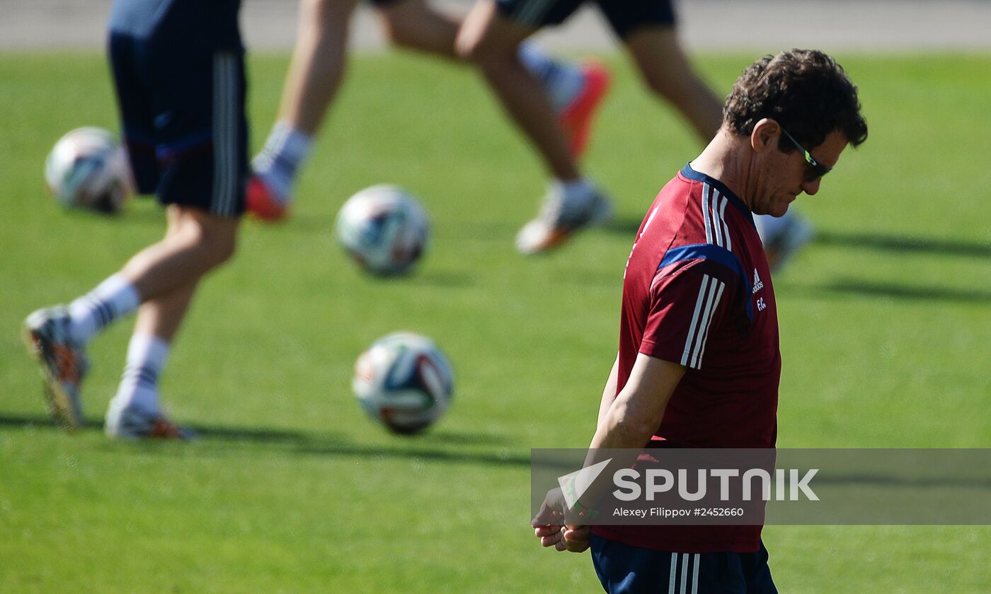 Football. FIFA World Cup. Training session of Russian team