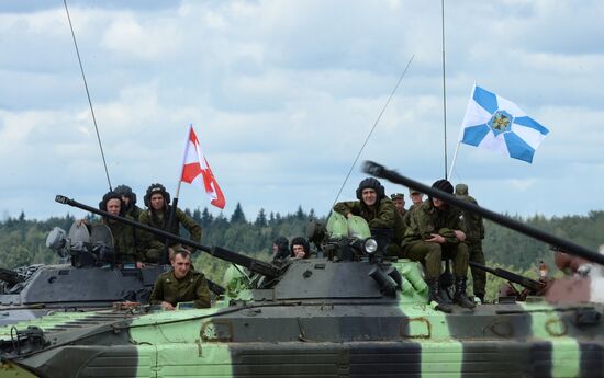 All-Army stage of Tank Biathlon-2014 competitions. Day three