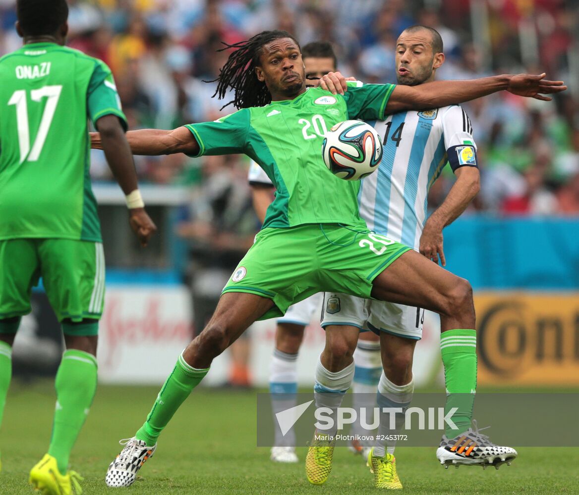 2014 FIFA World Cup. Nigeria vs. Argentina
