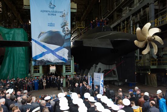 Diesel and electric submarine Rostov-on-Don launched