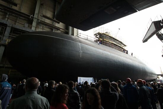 Launching the Rostov-on-Don diesel-electric submarine