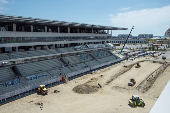Building the Formula 1 motor racing circuit in Sochi