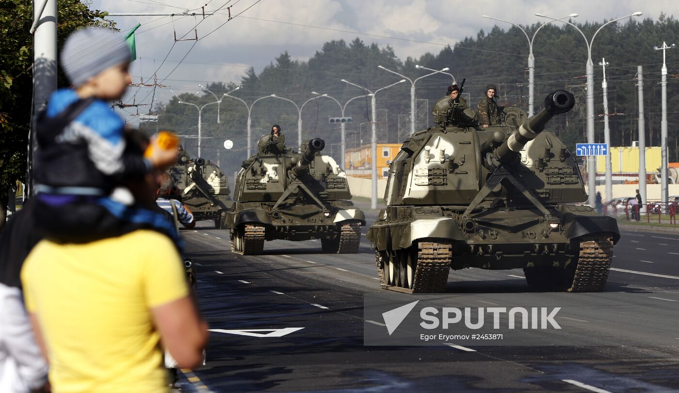 Military parade rehearsal for Independence Day in Belarus