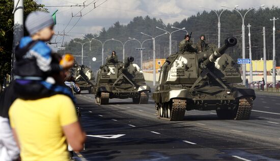 Military parade rehearsal for Independence Day in Belarus