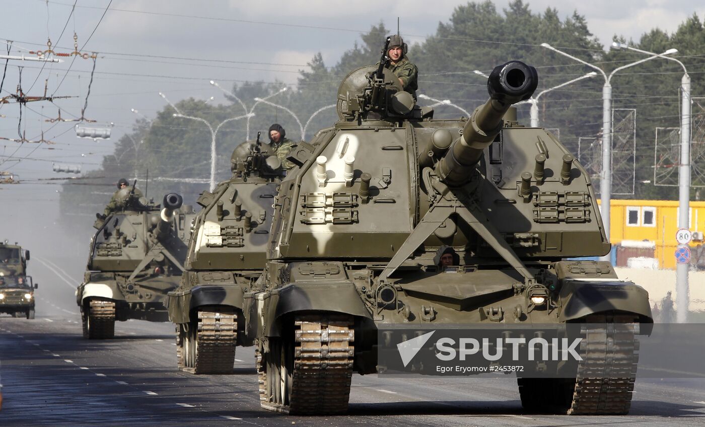 Military parade rehearsal for Independence Day in Belarus