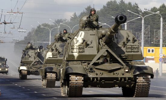 Military parade rehearsal for Independence Day in Belarus