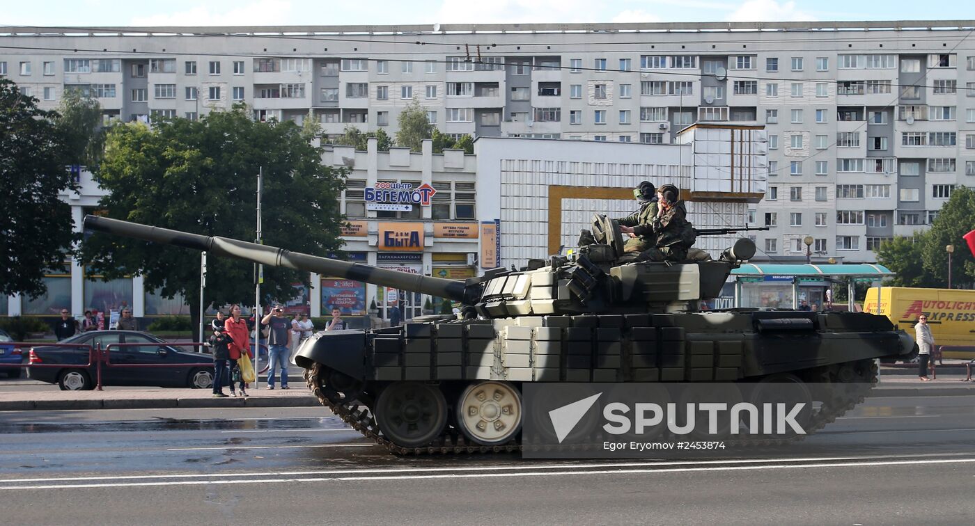 Military parade rehearsal for Independence Day in Belarus