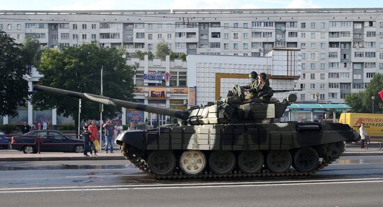 Military parade rehearsal for Independence Day in Belarus