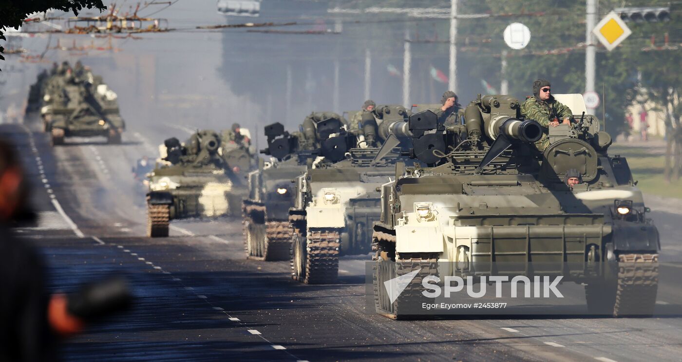 Military parade rehearsal for Independence Day in Belarus