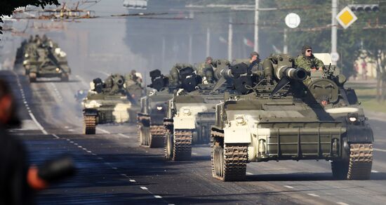 Military parade rehearsal for Independence Day in Belarus