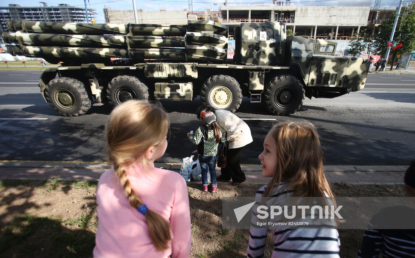 Military parade rehearsal for Independence Day in Belarus